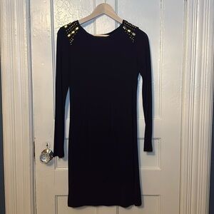 Vince Camuto studded dress. very classy. black. size S, in good preowned cond.